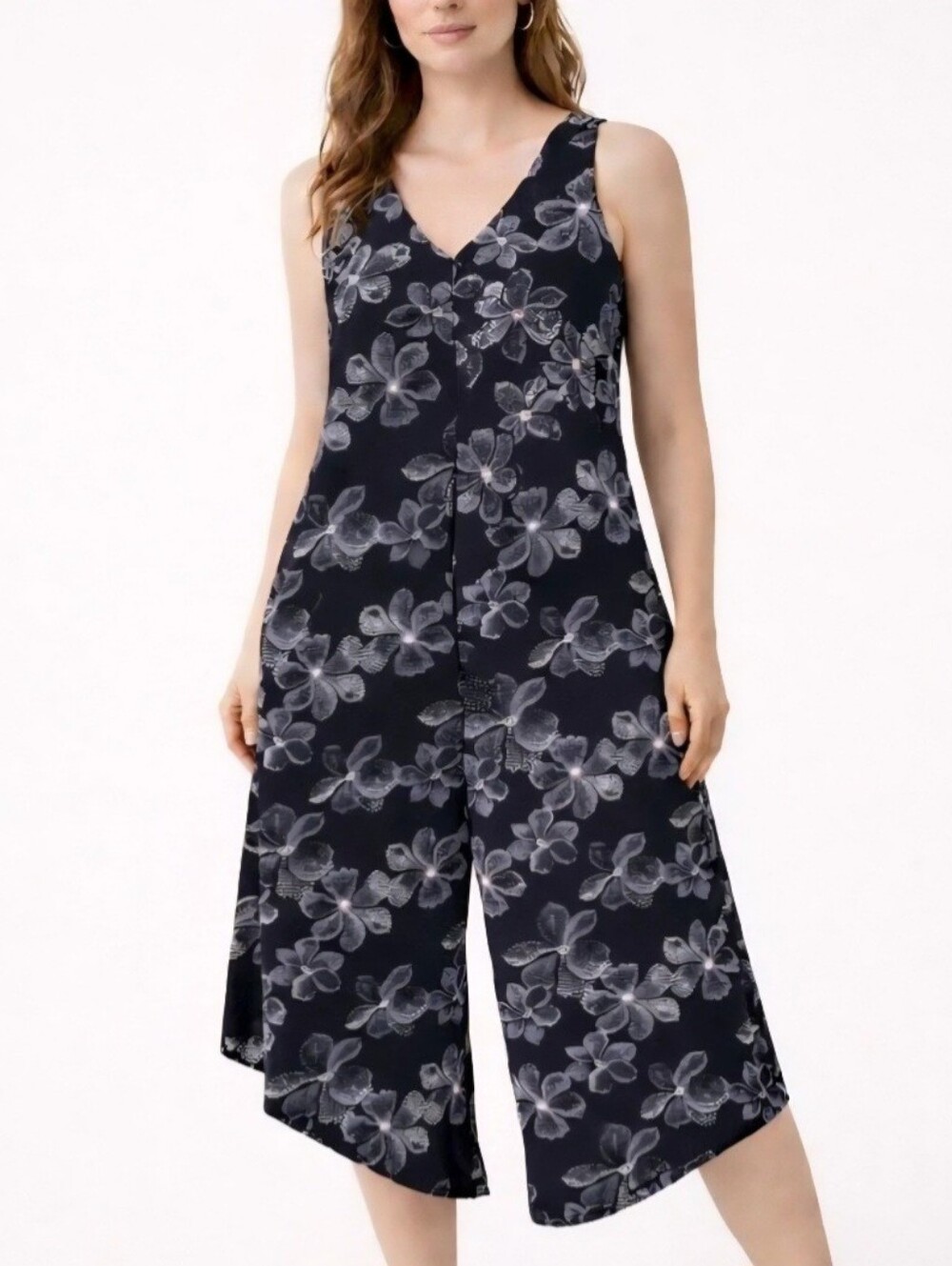 🔥🧚‍♂️🧚‍♀️ COCOMO Wispy Fairycore Black And White Flowy Casual Romper 1X/ 2X